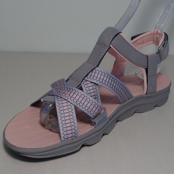 JSport by Jambu Size 7 M KAIA Grey / Pink Geometric Sandals New Women's Shoes - Picture 7 of 16